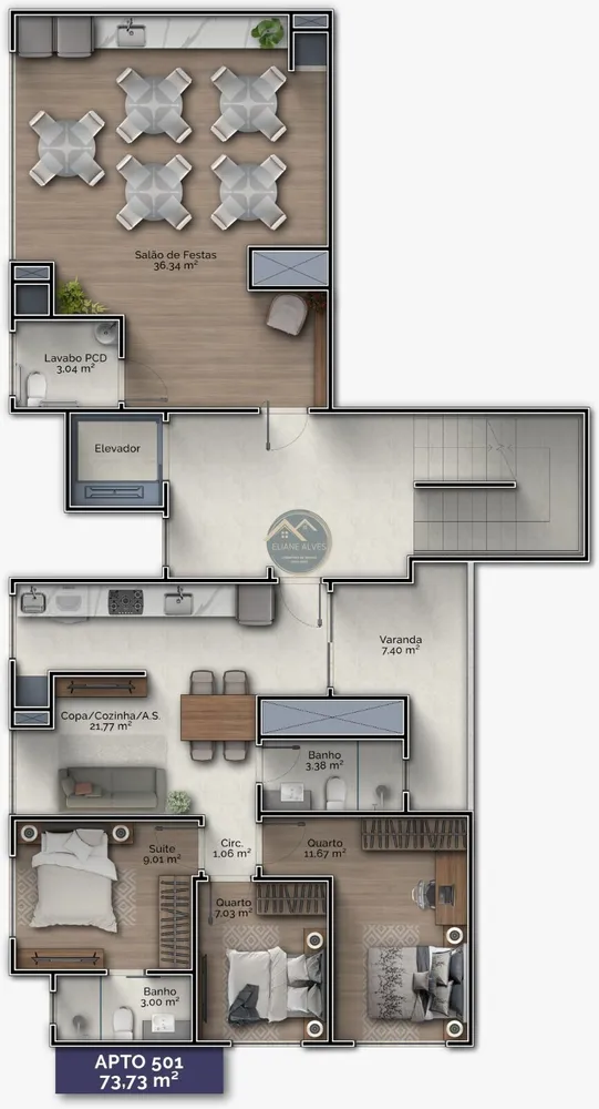 Apartamento, 2 quartos, 51 m² - Foto 4