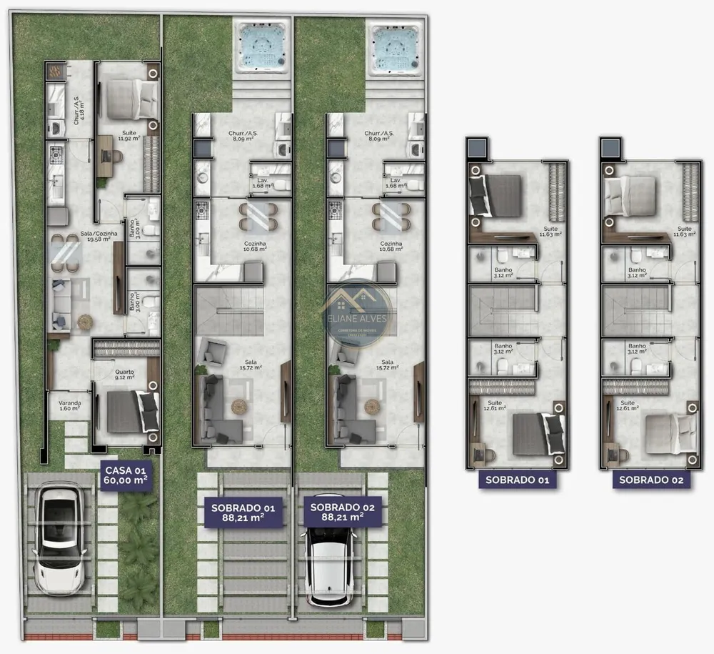Sobrado, 2 quartos, 88 m² - Foto 16