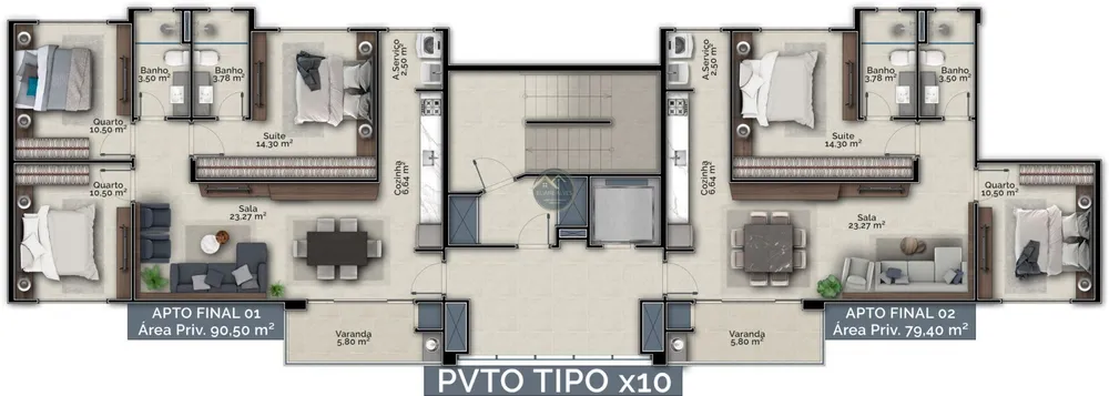 Apartamento, 2 quartos, 79 m² - Foto 16