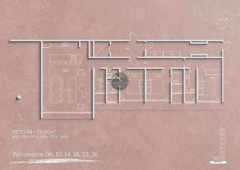 Apartamento, 3 quartos, 130 m² - Foto 43