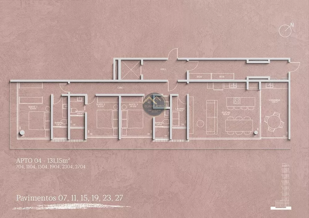 Apartamento, 3 quartos, 130 m² - Foto 48