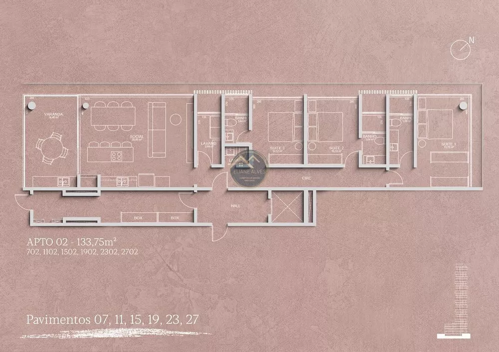 Apartamento, 3 quartos, 130 m² - Foto 46