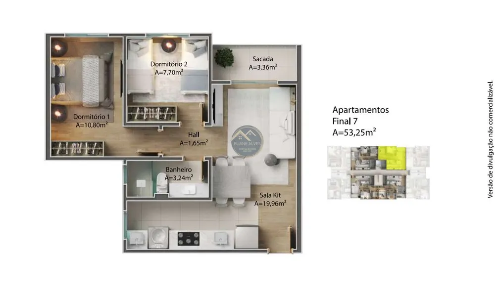 Apartamento, 2 quartos, 53 m² - Foto 11