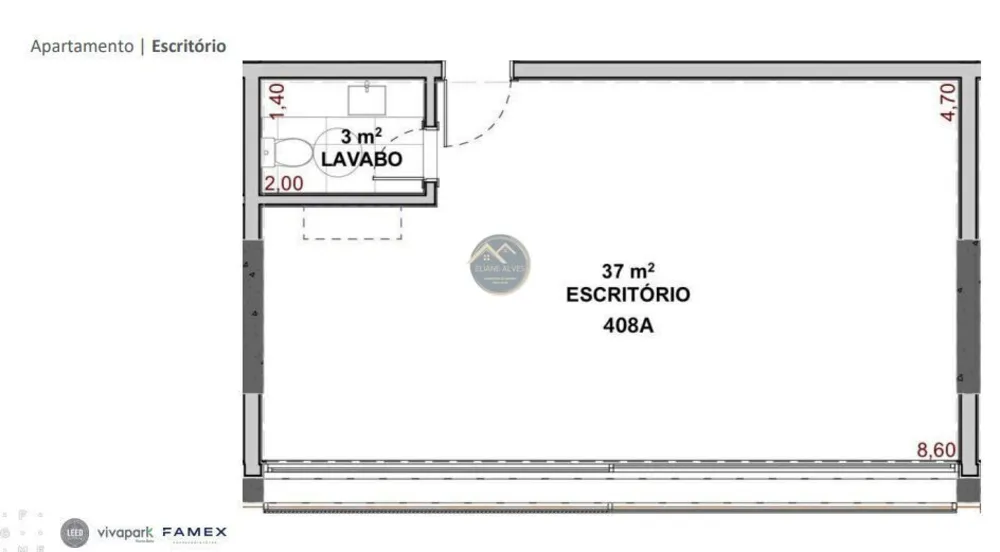 Apartamento, 1 quarto, 33 m² - Foto 7