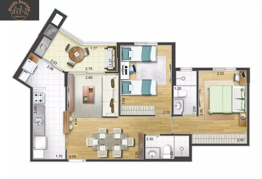 Apartamento, 2 quartos, 66 m² - Foto 4
