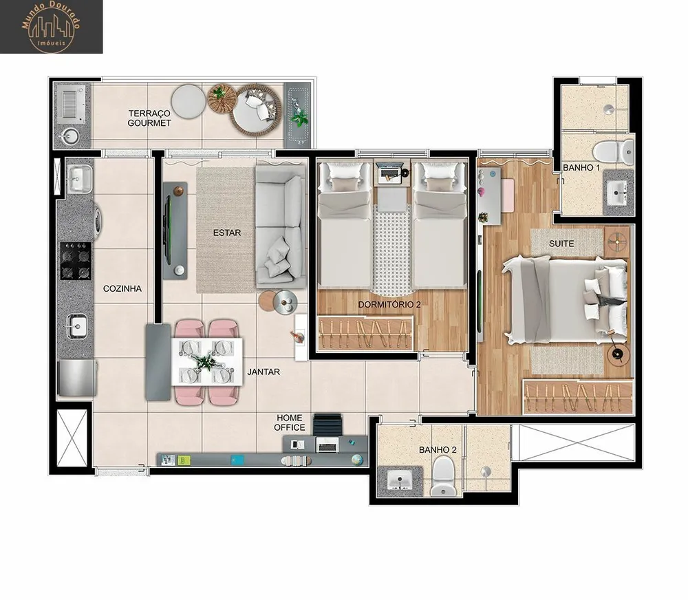 Apartamento, 2 quartos, 57 m² - Foto 9