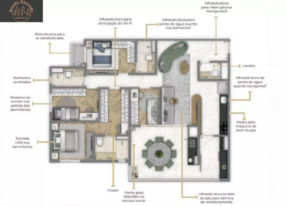 Apartamento, 4 quartos, 126 m² - Foto 1