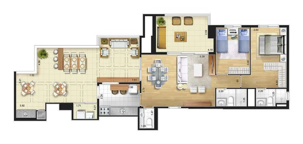Apartamento, 2 quartos, 59 m² - Foto 8