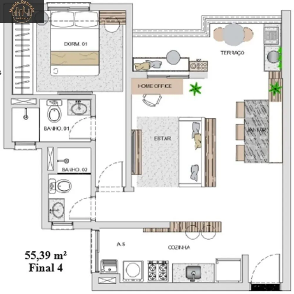Apartamento, 2 quartos, 55 m² - Foto 8