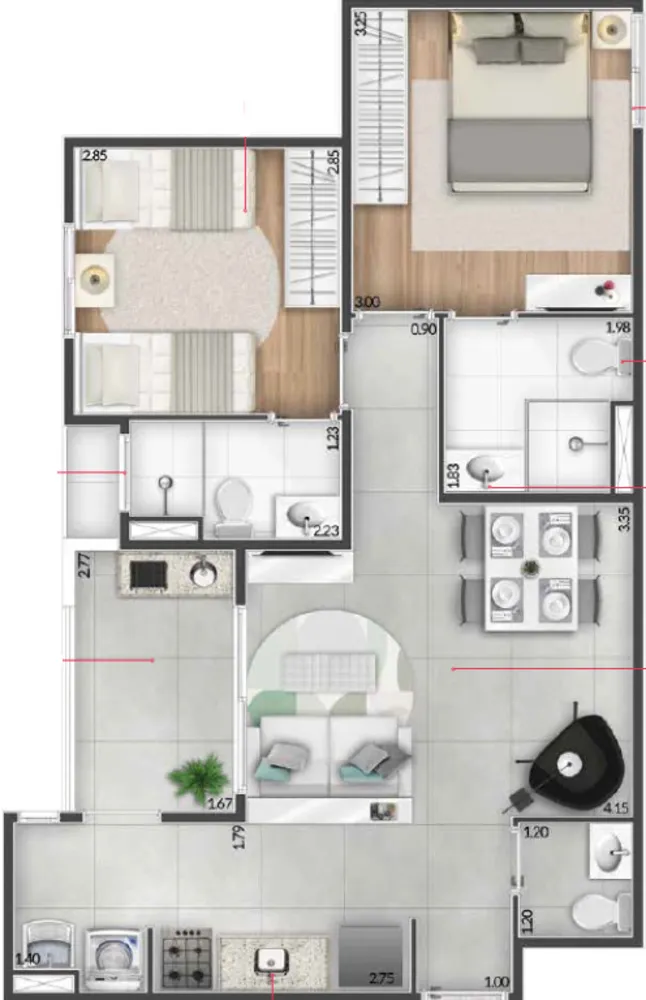 Apartamento, 2 quartos, 60 m² - Foto 6