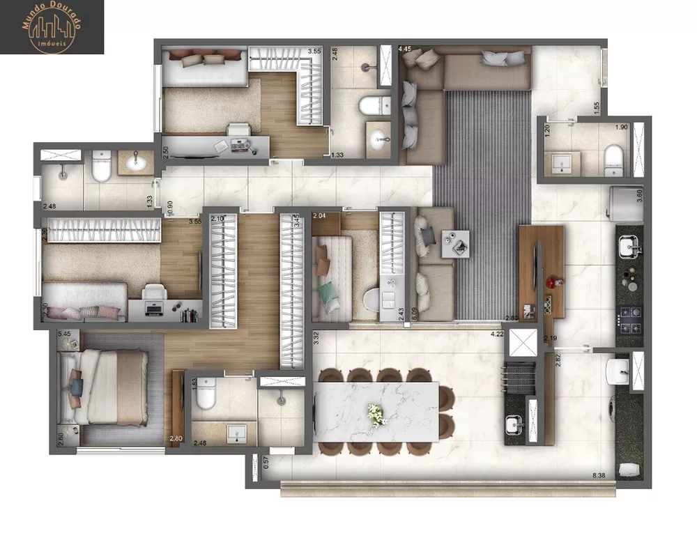 Apartamento, 4 quartos, 119 m² - Foto 4