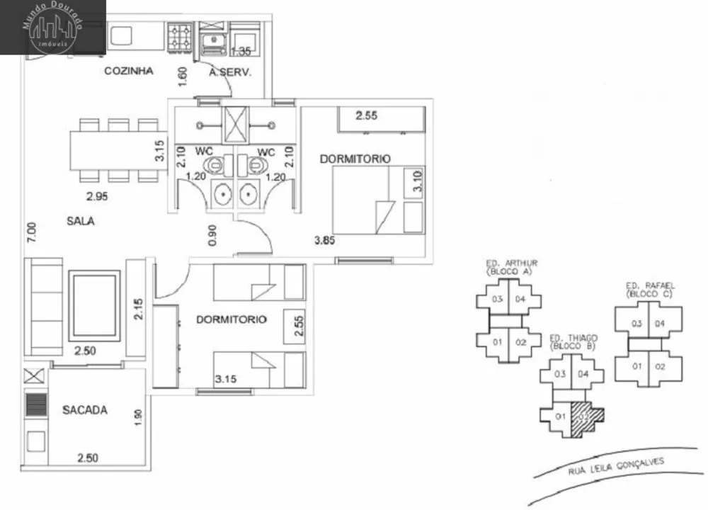 Apartamento, 2 quartos, 58 m² - Foto 1