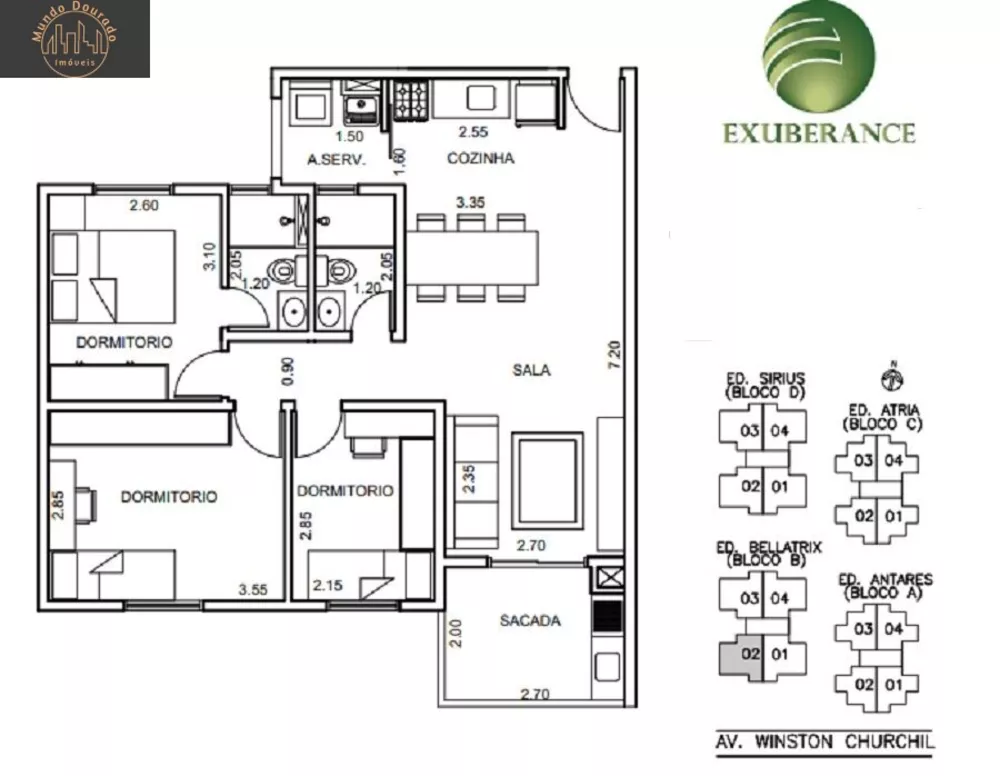 Apartamento, 3 quartos, 70 m² - Foto 2