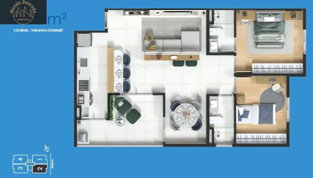 Apartamento, 3 quartos, 70 m² - Foto 2