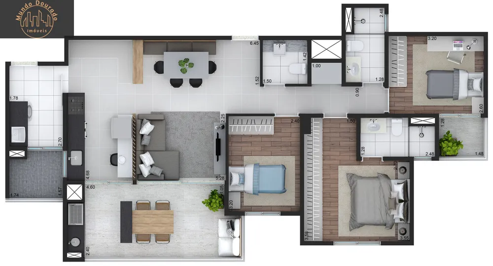 Apartamento, 3 quartos, 105 m² - Foto 13