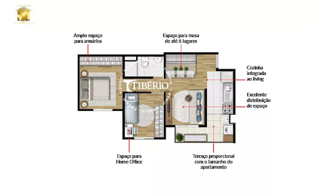 Apartamento, 3 quartos, 59 m² - Foto 4