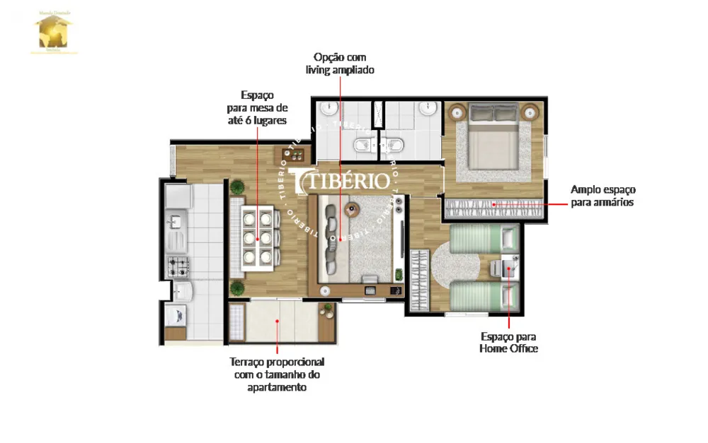 Apartamento, 3 quartos, 59 m² - Foto 15