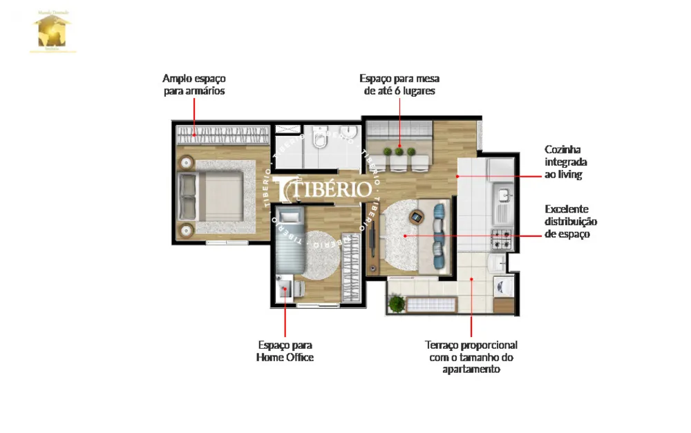 Apartamento, 3 quartos, 59 m² - Foto 8