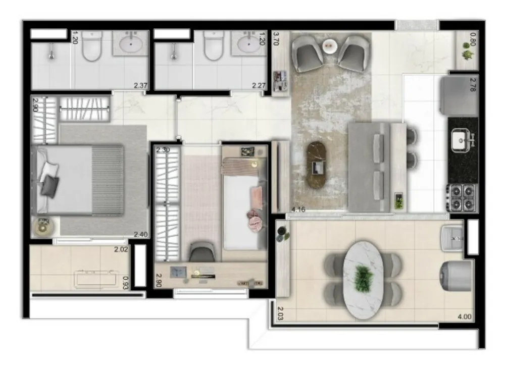 Apartamento, 2 quartos, 54 m² - Foto 16
