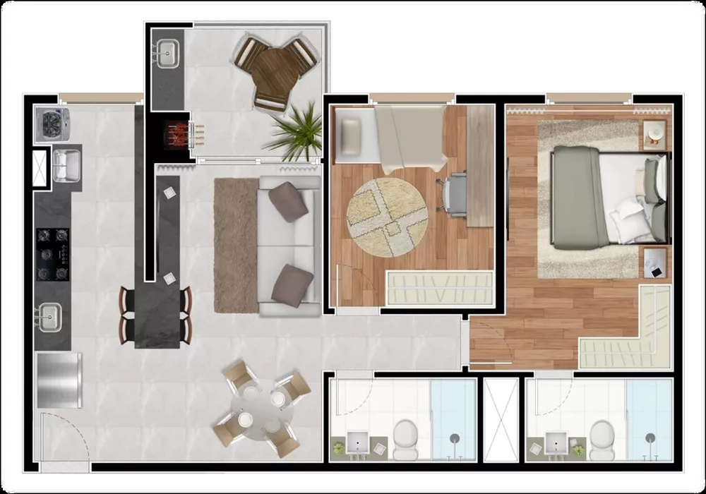 Apartamento, 3 quartos, 83 m² - Foto 1