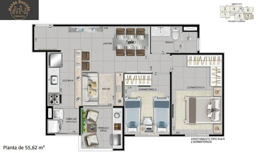 Apartamento, 2 quartos, 54 m² - Foto 16