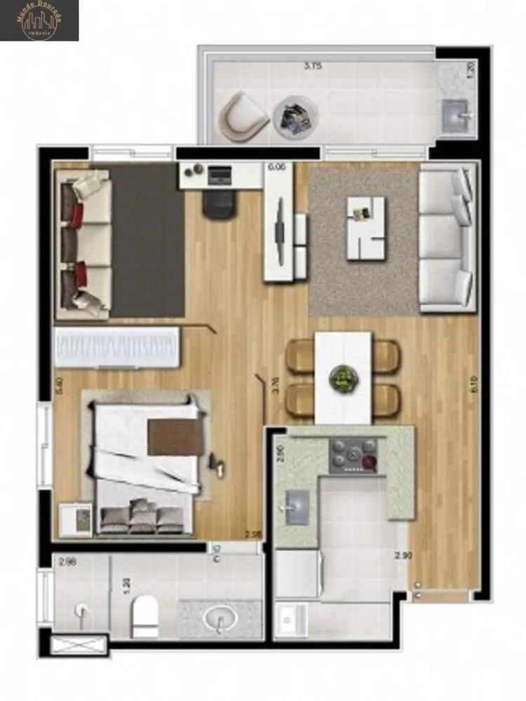 Apartamento, 1 quarto, 50 m² - Foto 14