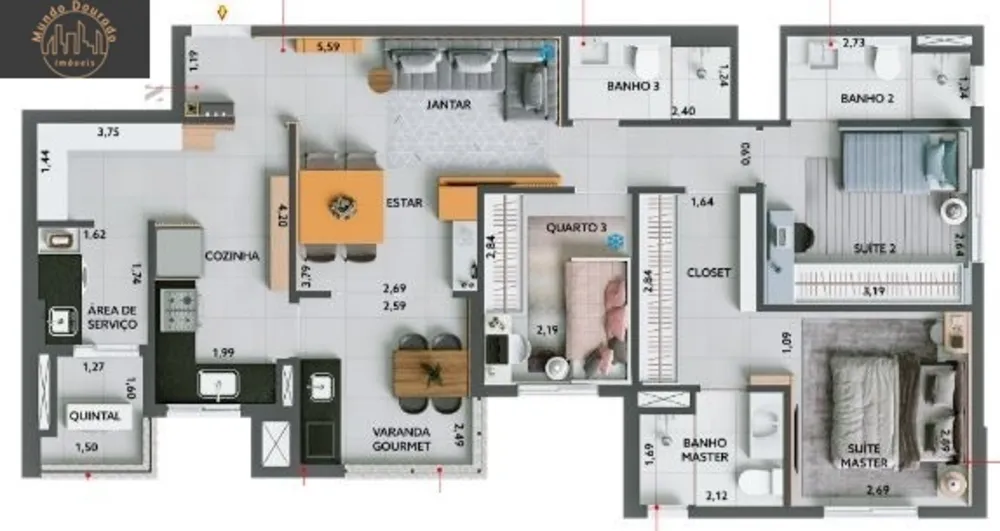 Apartamento, 3 quartos, 93 m² - Foto 15