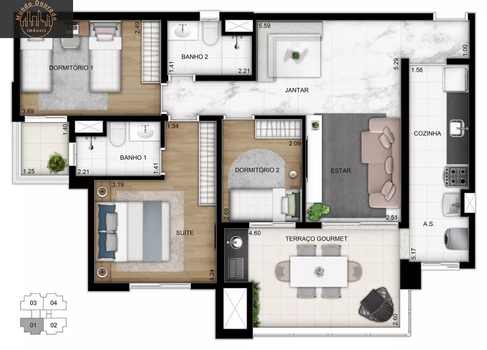 Apartamento, 3 quartos, 87 m² - Foto 2