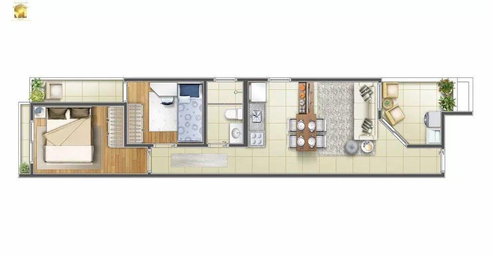Apartamento, 2 quartos, 53 m² - Foto 3