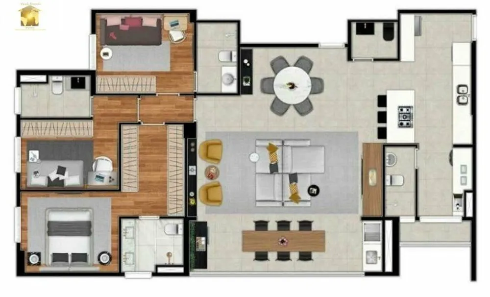 Apartamento, 3 quartos, 130 m² - Foto 6