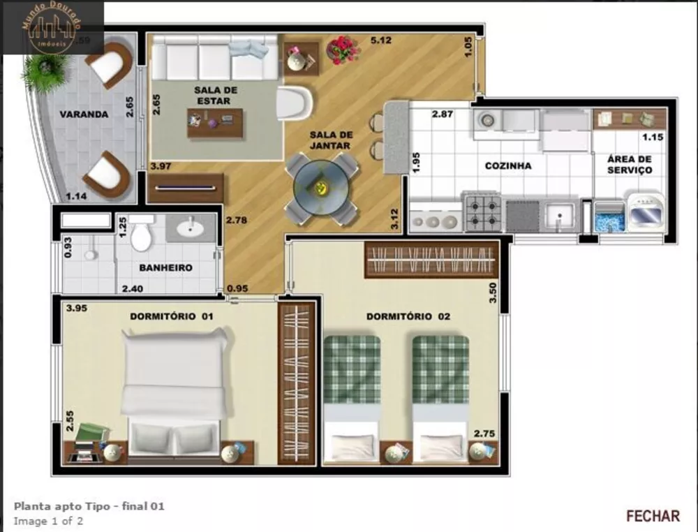 Apartamento, 2 quartos, 56 m² - Foto 4
