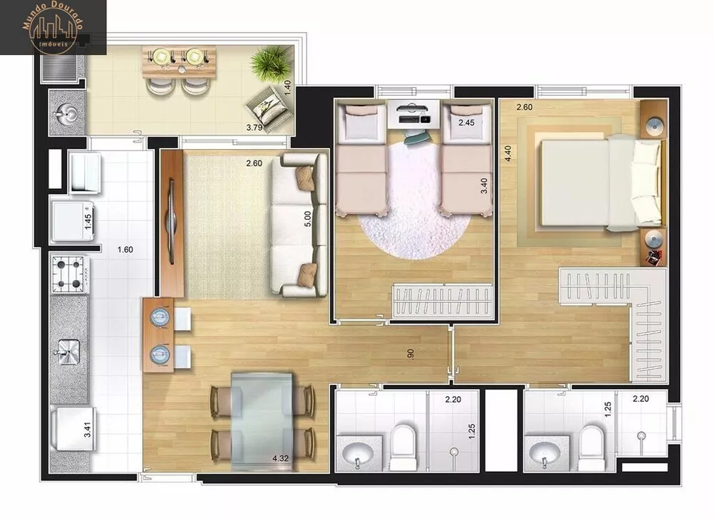 Apartamento, 2 quartos, 104 m² - Foto 3
