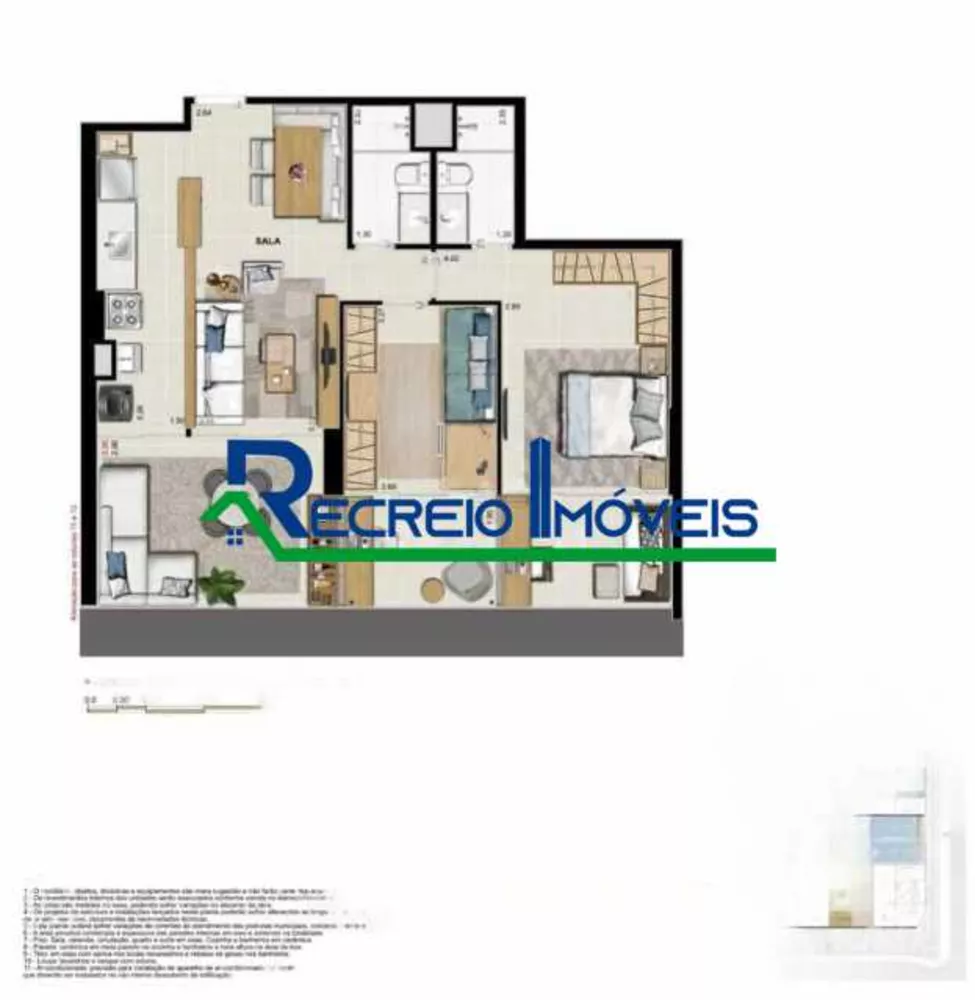 Apartamento, 2 quartos, 84 m² - Foto 2