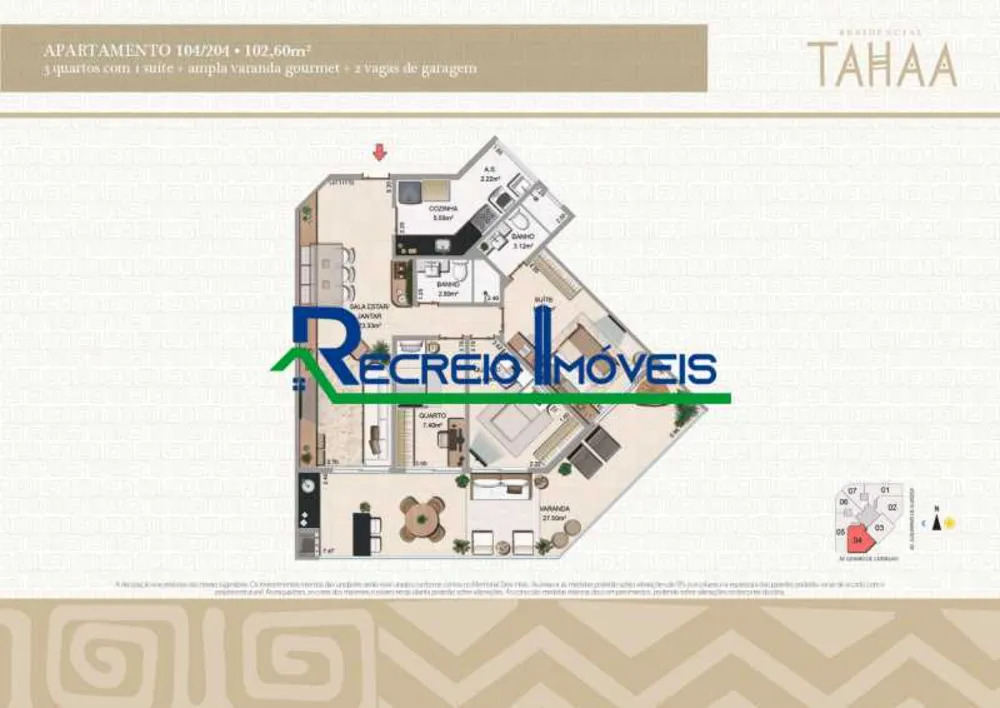 Cobertura, 3 quartos, 148 m² - Foto 2