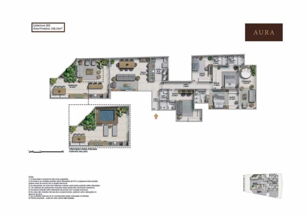 Cobertura, 4 quartos, 158 m² - Foto 12