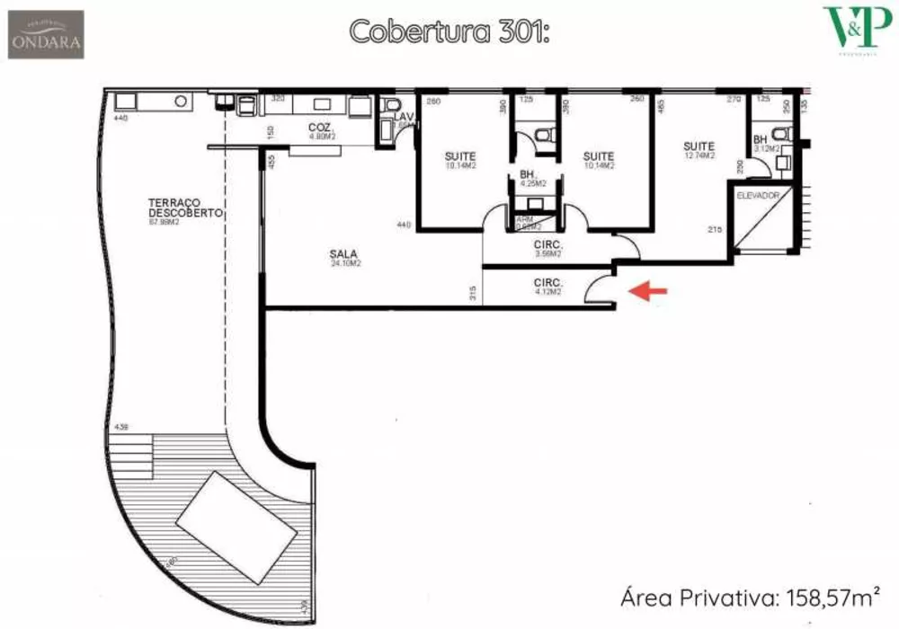 Cobertura, 3 quartos, 159 m² - Foto 17