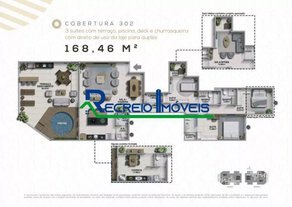 Cobertura, 3 quartos, 168 m² - Foto 27