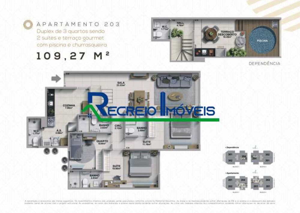 Cobertura, 3 quartos, 168 m² - Foto 24
