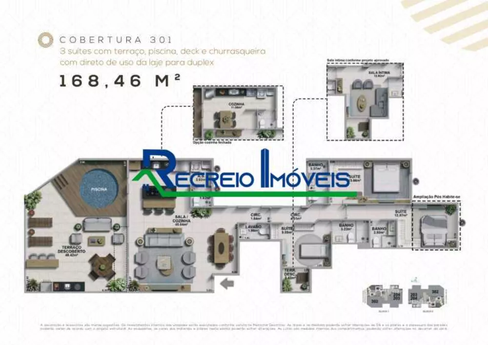 Cobertura, 3 quartos, 168 m² - Foto 26