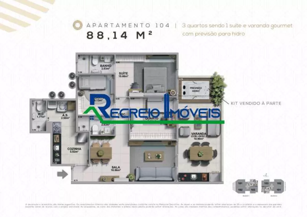 Cobertura, 3 quartos, 168 m² - Foto 23