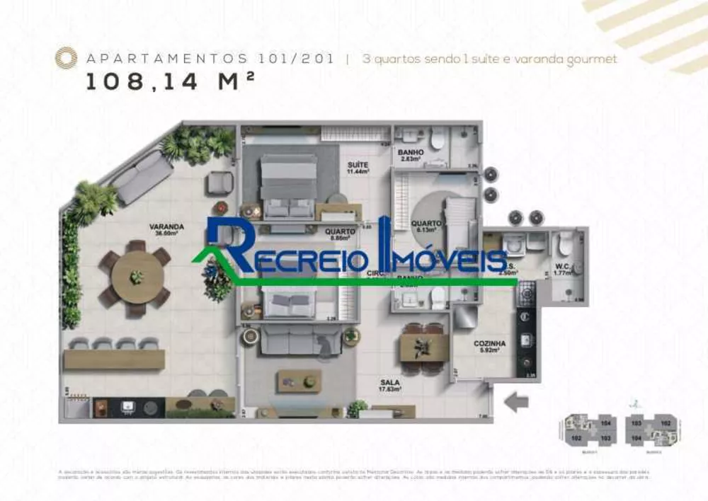 Cobertura, 3 quartos, 168 m² - Foto 21