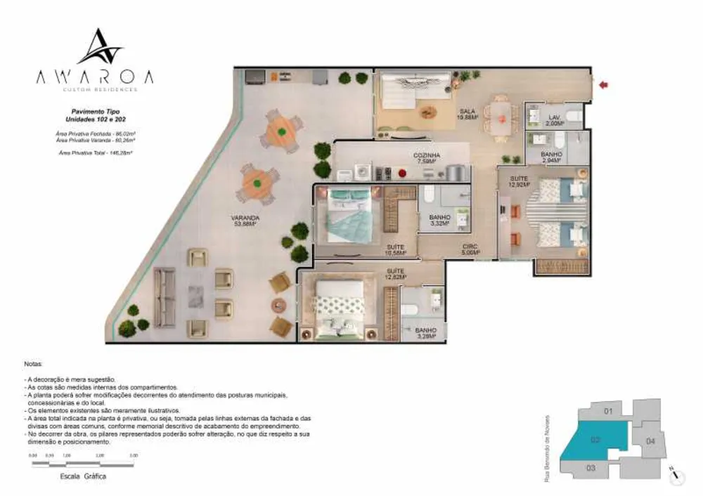 Cobertura, 3 quartos, 169 m² - Foto 17