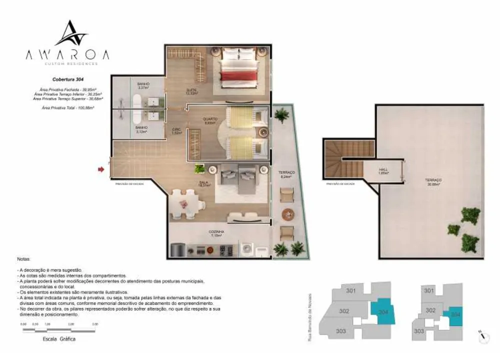 Cobertura, 3 quartos, 169 m² - Foto 7