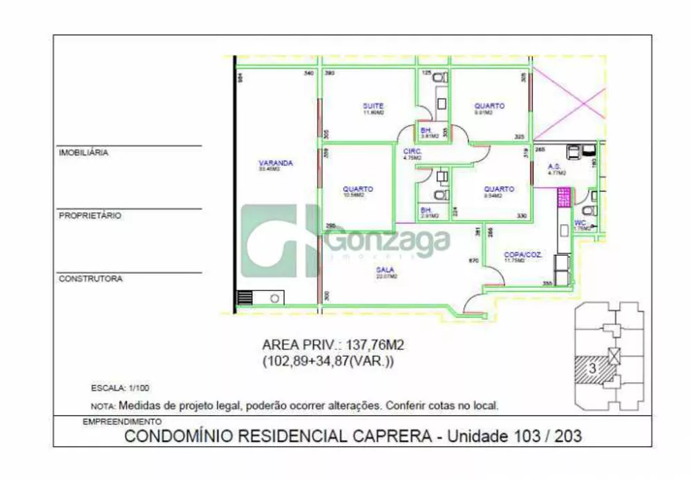 Apartamento à venda com 4 quartos, 137m² - Foto 4