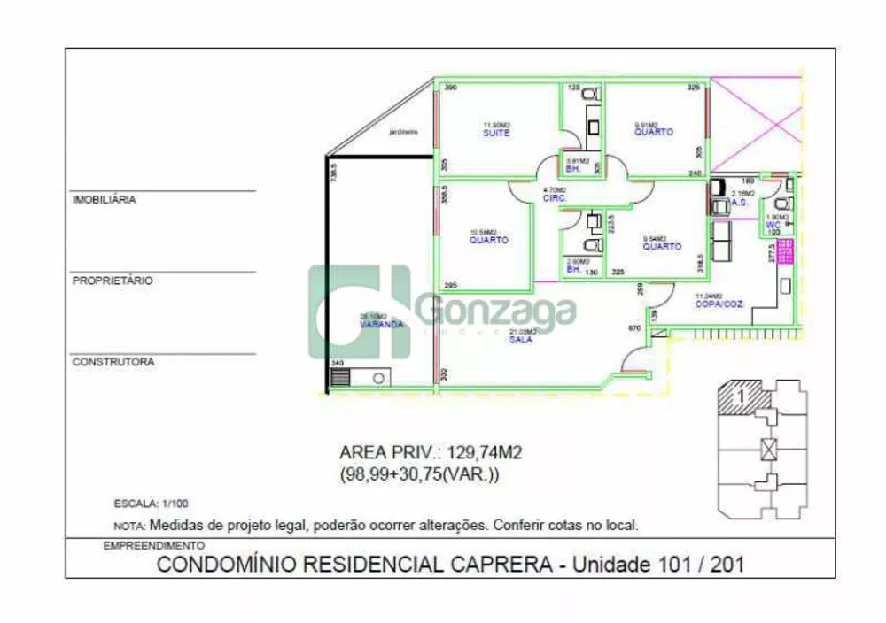 Apartamento à venda com 4 quartos, 137m² - Foto 2