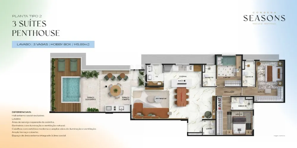 Apartamento, 3 quartos, 90 m² - Foto 7