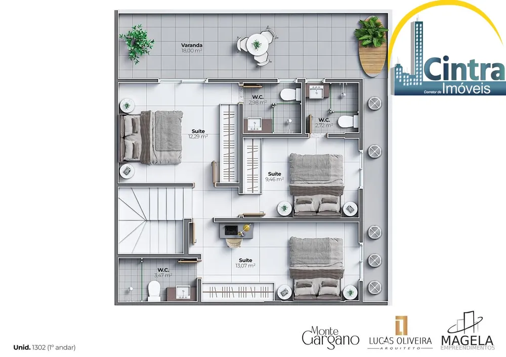 Apartamento, 3 quartos, 90 m² - Foto 1