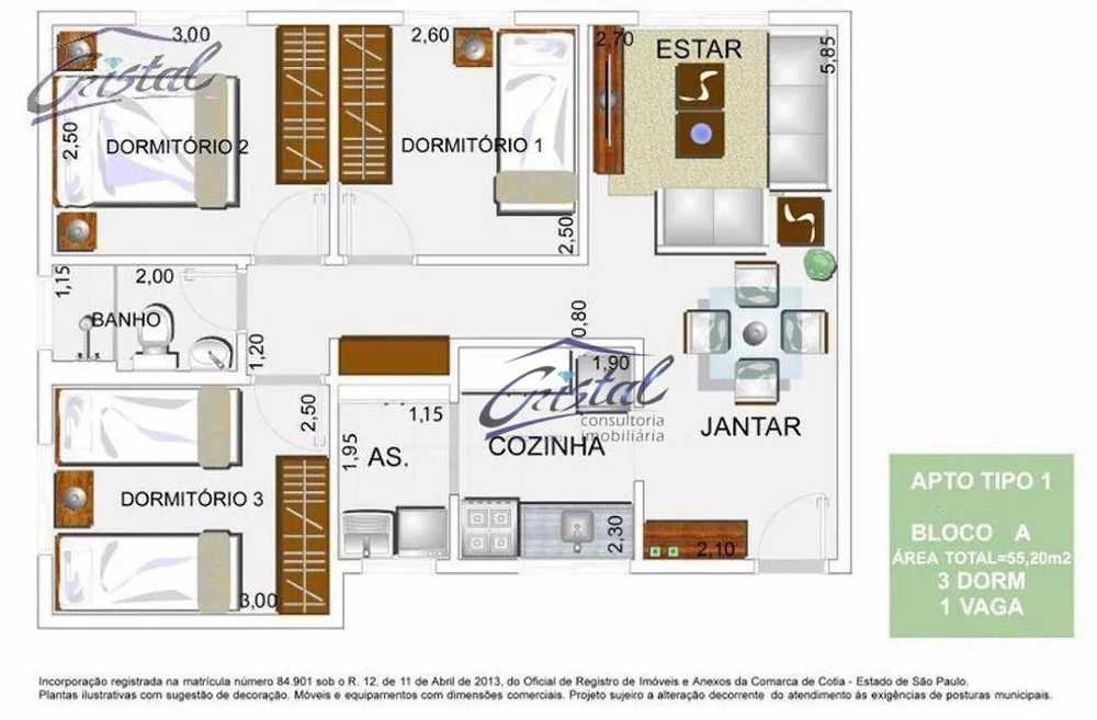 Apartamento, 3 quartos, 55 m² - Foto 6