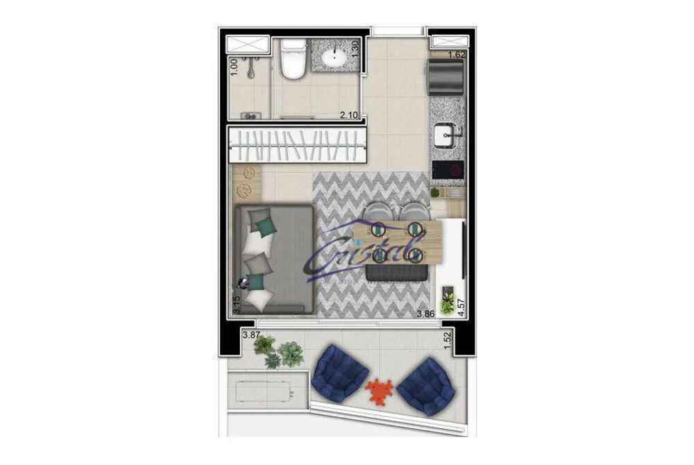 Kitnet-Studio, 25 m² - Foto 4