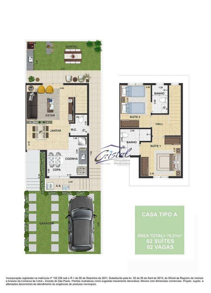 Casa de Condomínio, 2 quartos - Foto 5